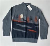 Fatface Boys Wolf Scene Knitted Half Neck Jumper Age 8-9 Years *BNWT*