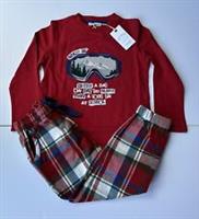 Fatface Boys Ski Red Check Pyjamas In Various Sizes *BNWT*