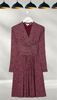 Ex Fat Face Womens Long Sleeve Delphine Vine Jersey Dress in Vine A Bit Defect - 10 Regular