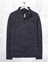 Ex Fat Face Mens Long Sleeve Woolacombe Half Zip Sweatshirt in Navy - XS Regular