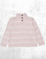 EX Fat Face Womens Long Sleeve Soft Button Detail Sweatshirt in Pink (Defect) - 12 Regular