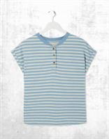 Ex Fat Face Womens Short Sleeve Southbourne Stripe T-Shirt in Blue (Defect) - 12 Regular