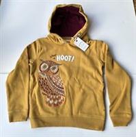 FatFace Girls Yellow Owl HOOT Popover Hoodie Age 8-9 Years *BNWT*