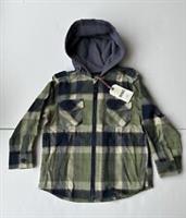 Fatface Boys Green Hooded Check Shacket Age 4-5 Years *BNWT*