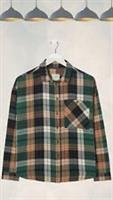 Ex Fat Face Womens Long Sleeve Frome Relaxed Check Shirt in Dark Green - 8 Regular