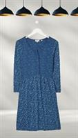 Ex Fat Face Womens Nina Woodblock Jersey Dress in Blue (A Bit Defect) - 18 Regular