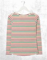 Ex Fat Face Womens Long Sleeve Breton Top in Natural Multi - 12 Regular