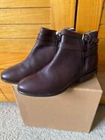 Fatface Ava Western Boots, Dark Brown Leather, Size UK 5, EU 38, BNWB