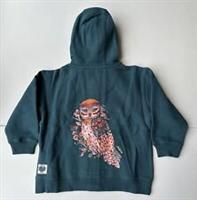 Fatface Girls Teal Blue Owl Zip Through Hoodie In Various Sizes *BNWT*
