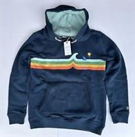 Fatface Boys Navy Wave PopOver Hoodie Age 9-10 Years *BNWT*