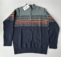 Fatface Boys Navy Fairisle Knitted Half Neck Jumper Age 10-11 Years *BNWT*