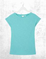 Ex Fat Face Womens Short Sleeve Ivy Cotton Jersey T-Shirt in Blue - 10 Regular