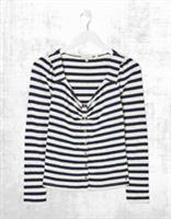 Ex Fat Face Womens Long Sleeve Carly Stripe Top in Ivory Blue (A Bit Defect) - 10 Regular