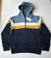 Fatface Boys Blue Chest Stripe Zip Through Hoodie In Various Sizes *BNWT*