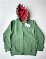 Fatface Boys Green Dinosaur Tooth Zip Through Hoodie Age 7-8 Years *BNWT*