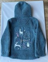 Fatface Girls Teal Green Festive Graphic Full Zip Fleece Age 8-9 Years *BNWT*