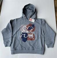 FatFace Girls Washed Blue Abstract Floral Popover Hoodie Age 7-8 Years *BNWT*