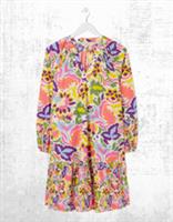 Ex Fat Face Womens Cotton 3/4 Sleeve Art Floral Tunic Dress in Yellow Art - 6 Regular
