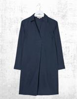 Ex Fat Face Womens Mina Linen Blend Tunic Dress in Navy - 14 Regular