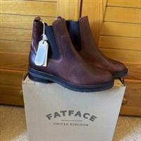 Fat Face Blake Leather Chelsea Boots, size UK 6, EU 39, BNWB