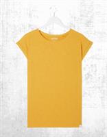 Ex Fat Face Women's Short Sleeve Cotton Ivy T-Shirt in Yellow - 12 Regular