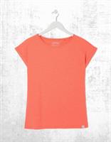 Ex Fat Face Women's Short Sleeve Cotton Ivy T-Shirt in Peach Pink - 8 Regular