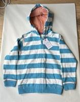 Fatface Boys Aqua Blue/White Stripe Zip Through Hoodie Age 5-6 Years *BNWT*