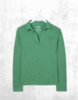 Ex Fat Face Womens Long Sleeve Paige Cotton Jersey Shirt in Green - 20 Regular
