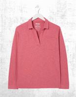 Ex Fat Face Womens Long Sleeve Paige Cotton Jersey Shirt in Pink - 12 Regular