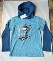 Fatface Boys Hooded Sking Shark Graphic T-Shirt Age 7-8 Years *BNWT*