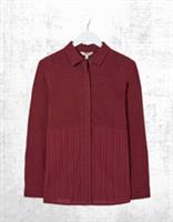 Ex Fat Face Womens Long Sleeve Sammy Shirt Tunic in Burgundy Red - 10 Regular