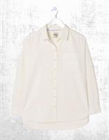 Ex Fat Face Womens Long Sleeve Carolin White Shirt in White - 12 Regular