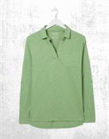 Ex Fat Face Womens Long Sleeve Paige Cotton Jersey Shirt in Sage Green - 12 Regular