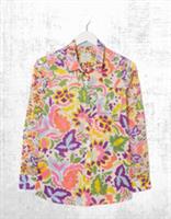 Ex Fat Face Womens Art Floral Cotton Long Sleeve Shirt in Multi Bloom - 12 Regular
