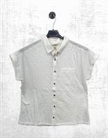 Ex Fat Face Womens Short Sleeve Pippa Short Sleeve Top in White - 12 Regular