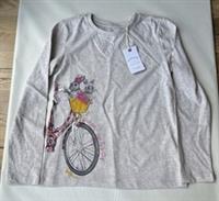 Fatface Girls Ecru Bunny Bicycle Graphic Long Sleeve Top Age 8-9 Years *BNWT*