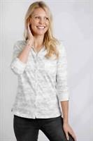 Weird Fish Blouse Organic Cotton Long Sleeves Cream White Button shirt Top 14-20 - 20 Regular
