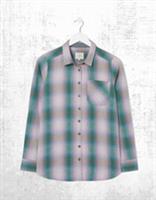 Ex Fat Face Womens Olivia Cotton Check Shirt in Purple Multi - 22 Regular