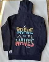 Fatface Boys Navy Brave The Waves Zip Through Hoodie Age 8-9 Years *BNWT*