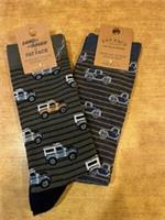 Two pairs of Land Rover off roader socks by Fat Face UK 6.5-9 EU 40-43 NEW - M Regular