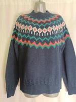 FATFACE Ladies navy fair Isle jumper size 12 - new (A829) - 12 Regular