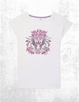 Ex Fat Face Womens EVA Zebra Graphic T-shirt in White (A Bit Defect) - 12 Regular