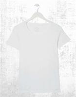 Ex Fat Face Womens Short Sleeve Organic Cotton Belle T-Shirt in White - 12 Regular