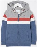 Fatface Boys Grey Stripe Sweat Zip Through Hoodie Age 12-13 Years *BNWT*