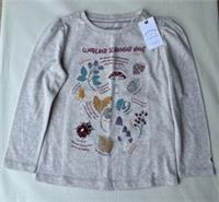 Fatface Girls Oatmeal Toadstool Graphic Long Sleeve Top Age 6-7 Years *BNWT*