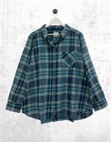 Ex Fat Face Womens Olivia Cotton Check Shirt in Green Multi - 22 Regular