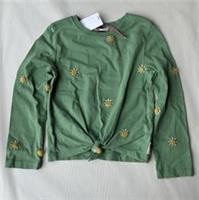 Fatface Girls Green Tie Front Sunflower Long Sleeve Top Age 5-6 Years *BNWT*