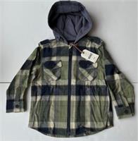 Fatface Boys Green Hooded Check Shacket In Various Sizes *BNWT*