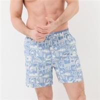 Fat Face Mens Swim Shorts 2XL Blue White Trevose VW Tile Holiday Poolside Beach - 2XL Regular