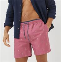 Fat Face Mens Swim Shorts 2XL Pink Trevose Seahorse Holiday Poolside Beach - 2XL Regular